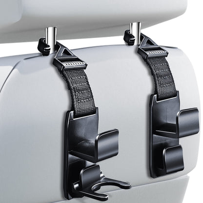 Heroway Car Headrest Hooks 4-Pack – Black