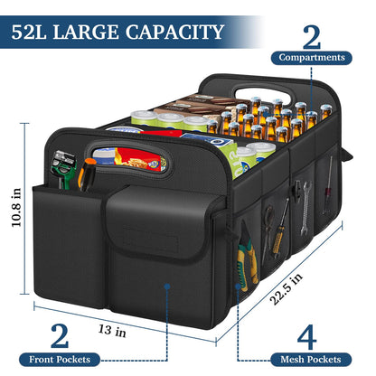 Femuar Car Trunk Organizer – Waterproof, Black